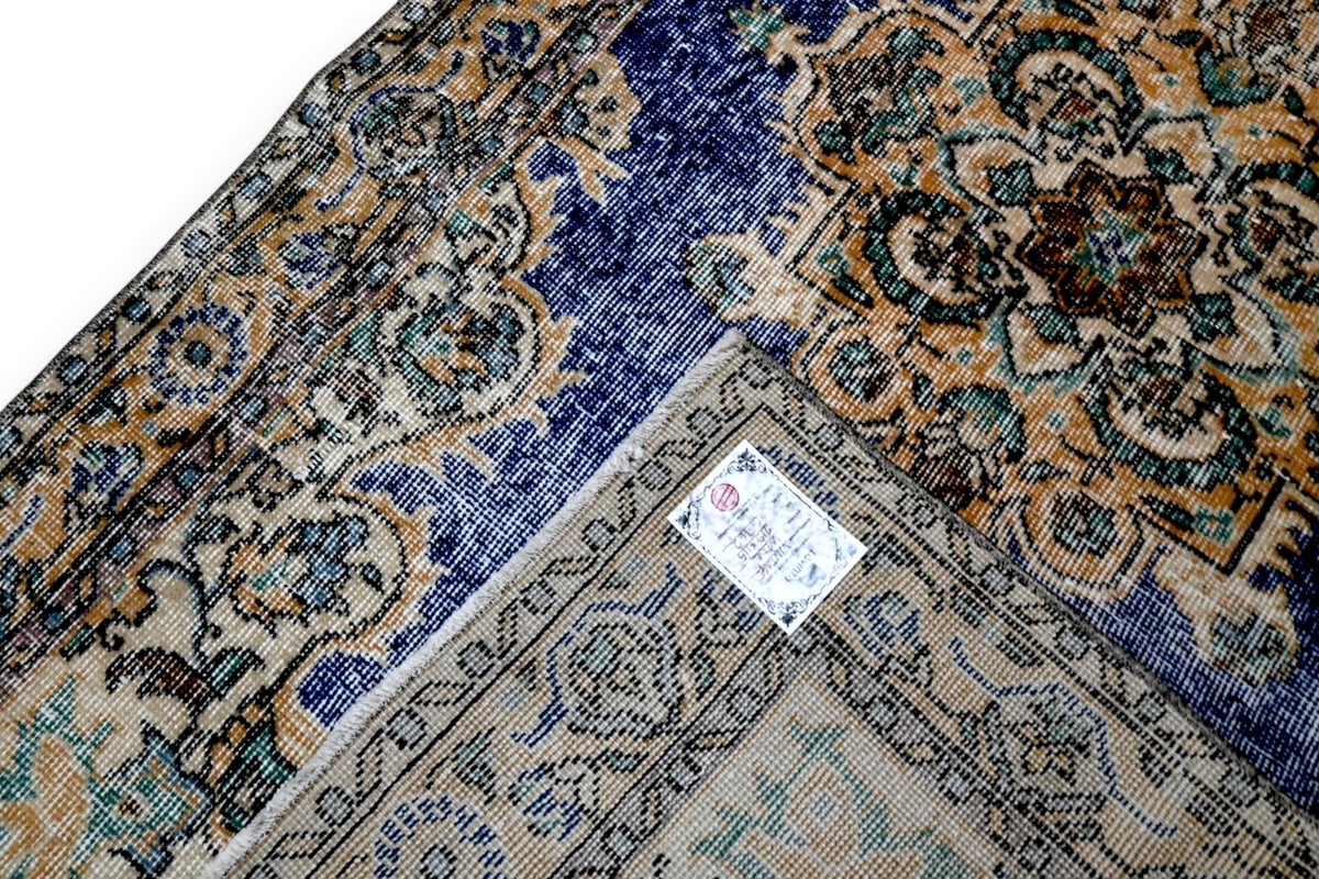 Stoer kobaltblauw vintage vloerkleed G762 – foto 6