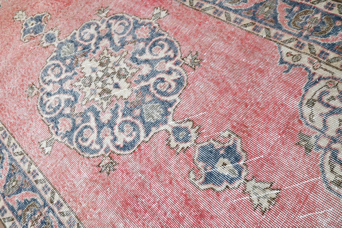 Verweerd koraalrood vintage vloerkleed G763 – foto 5