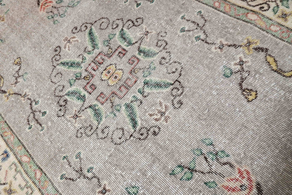 Licht kiezelbeige vintage vloerkleed G764 – foto 3