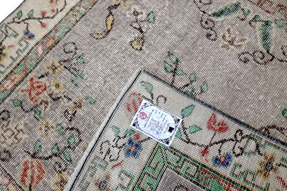 Licht kiezelbeige vintage vloerkleed G764 – foto 6
