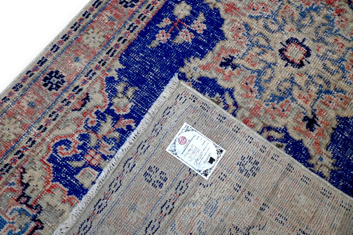 Helder koningsblauw vintage vloerkleed G765 – foto 6
