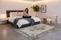 Zacht vanillegeel vintage vloerkleed G767 – foto 4