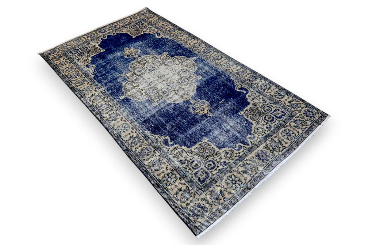Rijk saffierblauw vintage vloerkleed G768 – foto 3