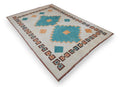 Licht beige-turquoise vintage vloerkleed G769 – foto 2