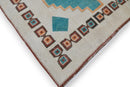 Licht beige-turquoise vintage vloerkleed G769 – foto 5