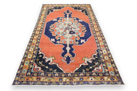 Vintage Karabagh vloerkleed, handgeknoopt van wol met katoen, 235 x 135 cm – G772