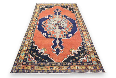 Vintage Karabagh vloerkleed, handgeknoopt van wol met katoen, 235 x 135 cm – G772