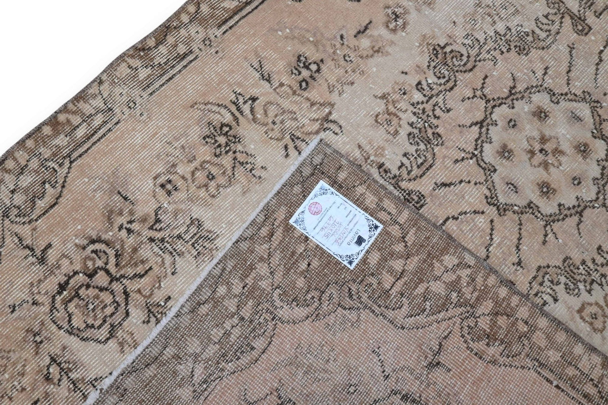 Retro beige-bruin vintage vloerkleed G776 – foto 6