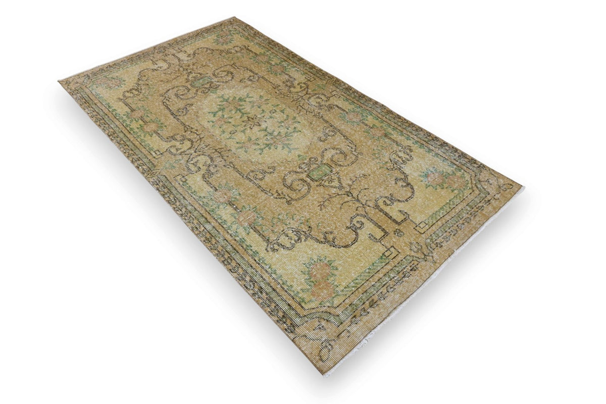 Oud geel vintage vloerkleed G779 – foto 3