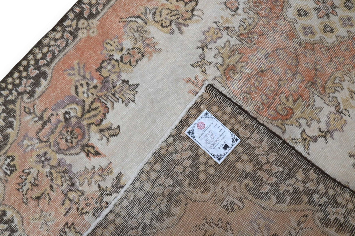 Retro perzik-bruin vintage vloerkleed G780 – foto 6
