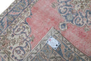Klassiek koraalrood-blauw vintage vloerkleed G781 – foto 6