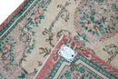 Licht beige-turquoise vintage vloerkleed G785 – foto 6
