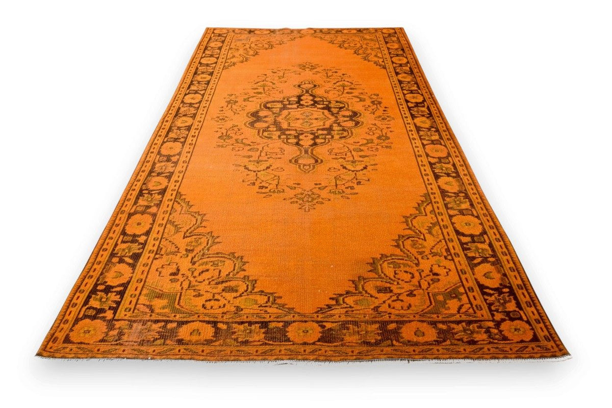 Fel oranje vintage vloerkleed G788 – foto 5