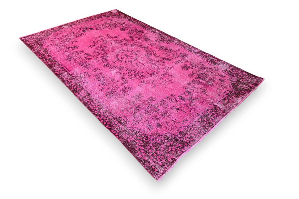 Fel fuchsiaroze vintage vloerkleed G789 – foto 3