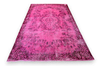Fel fuchsiaroze vintage vloerkleed G789 – foto 5
