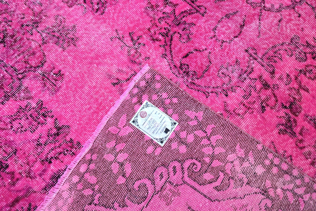Fel fuchsiaroze vintage vloerkleed G789 – foto 6