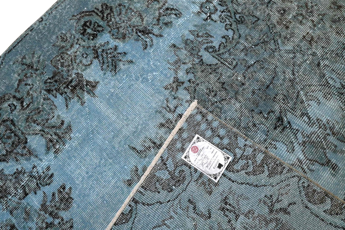 Zacht ijsblauw vintage vloerkleed G794 – foto 6