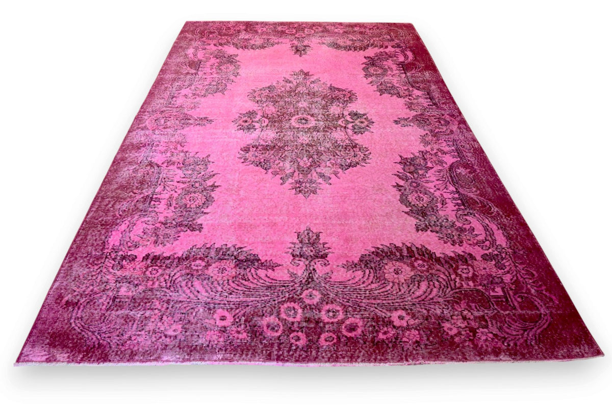 Stralend orchideeroze vintage vloerkleed G797 – foto 2