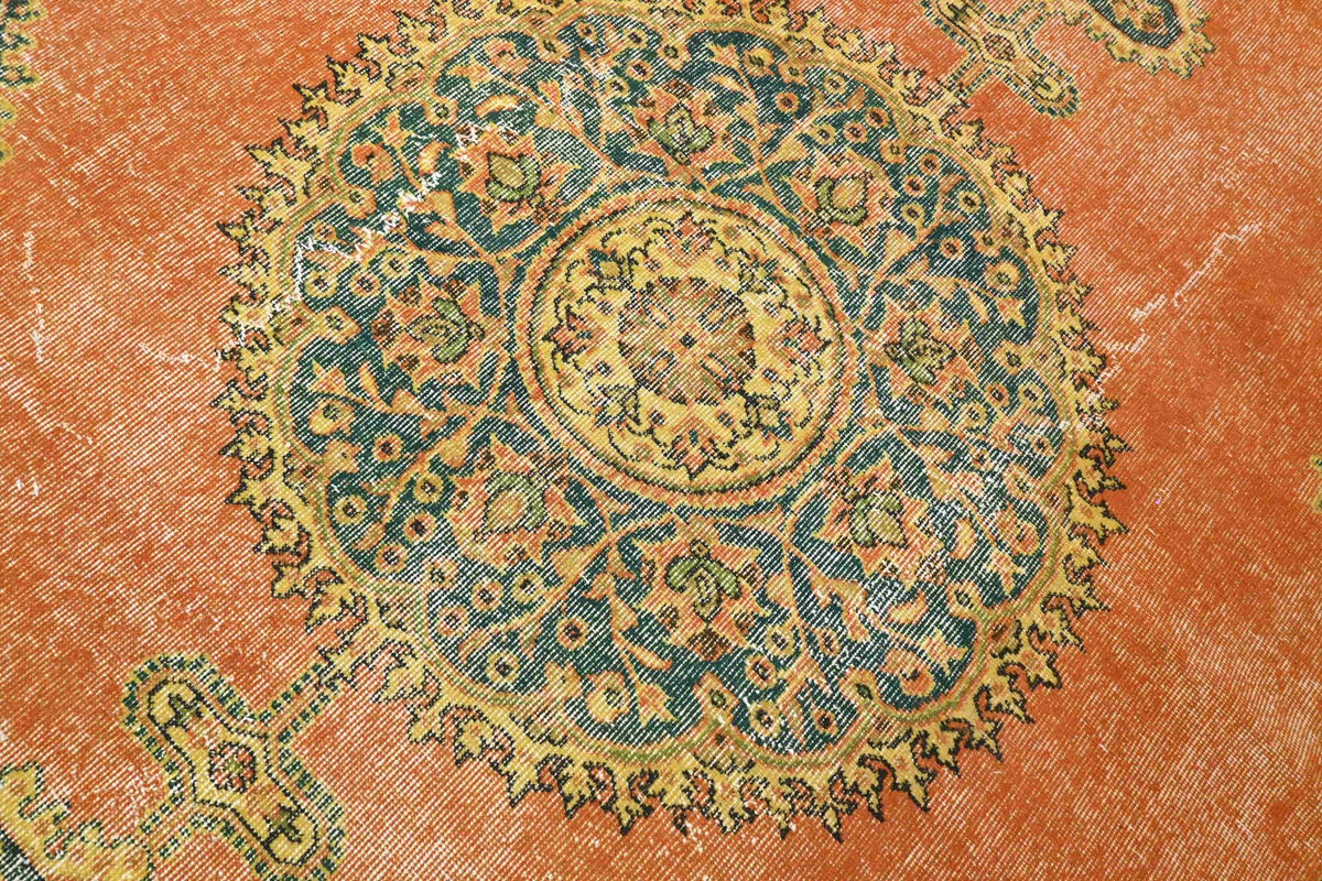 Warm oranje vintage vloerkleed G805 – foto 4