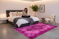 Fel magenta vintage vloerkleed G806 – foto 3