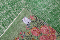 Romantisch grasgroen vintage vloerkleed G814 – foto 6