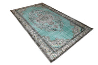 Licht aqua vintage vloerkleed G817 – foto 2