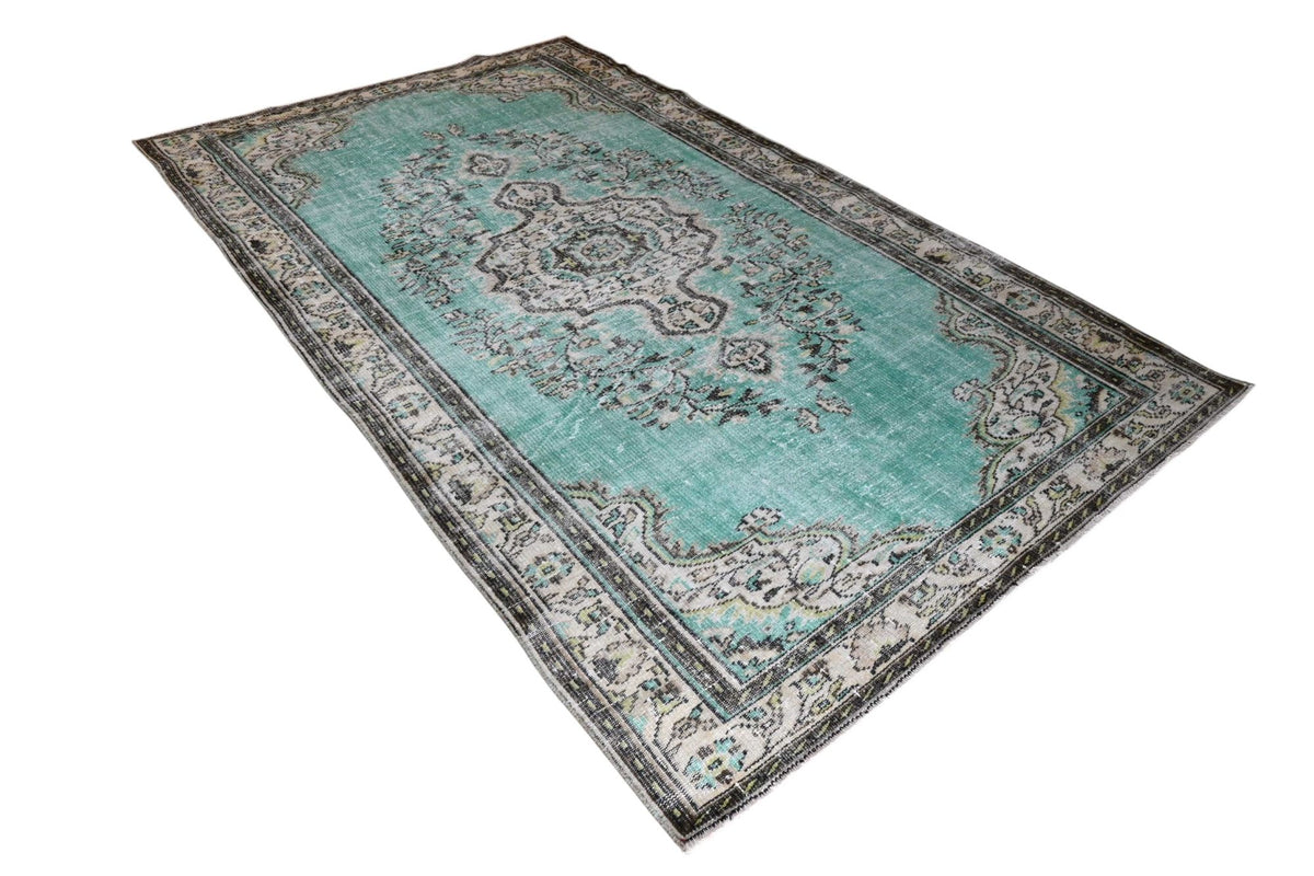 Licht aqua vintage vloerkleed G817 – foto 2