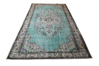 Licht aqua vintage vloerkleed G817 – foto 4
