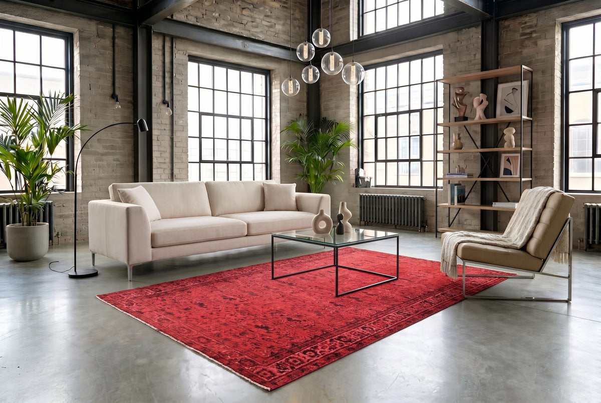 Diep rood vintage vloerkleed G822 – foto 2