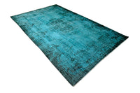 Fel turquoise vintage vloerkleed G823 – foto 2