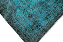 Fel turquoise vintage vloerkleed G823 – foto 6