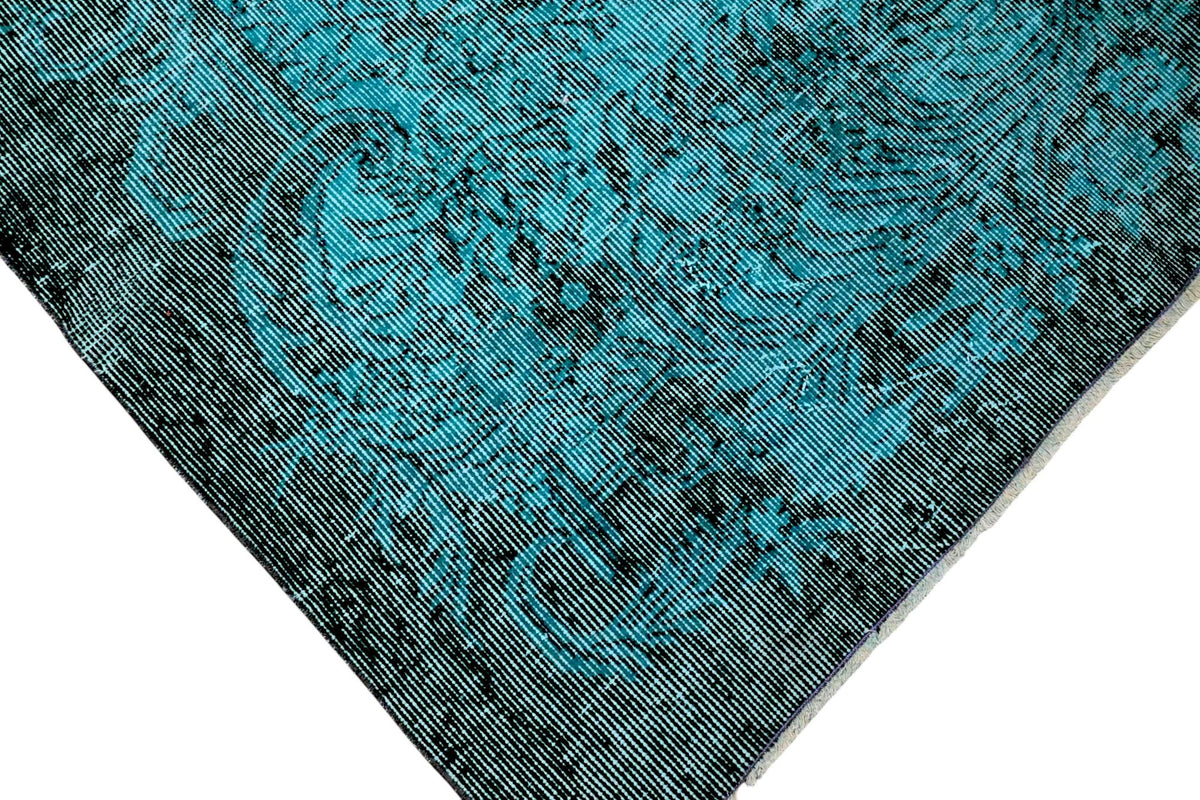 Fel turquoise vintage vloerkleed G823 – foto 6