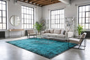 Fel turquoise vintage vloerkleed G823 – foto 3