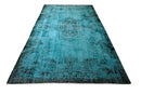 Fel turquoise vintage vloerkleed G823 – foto 4