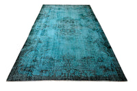 Fel turquoise vintage vloerkleed G823 – foto 4