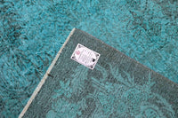 Fel turquoise vintage vloerkleed G823 – foto 5