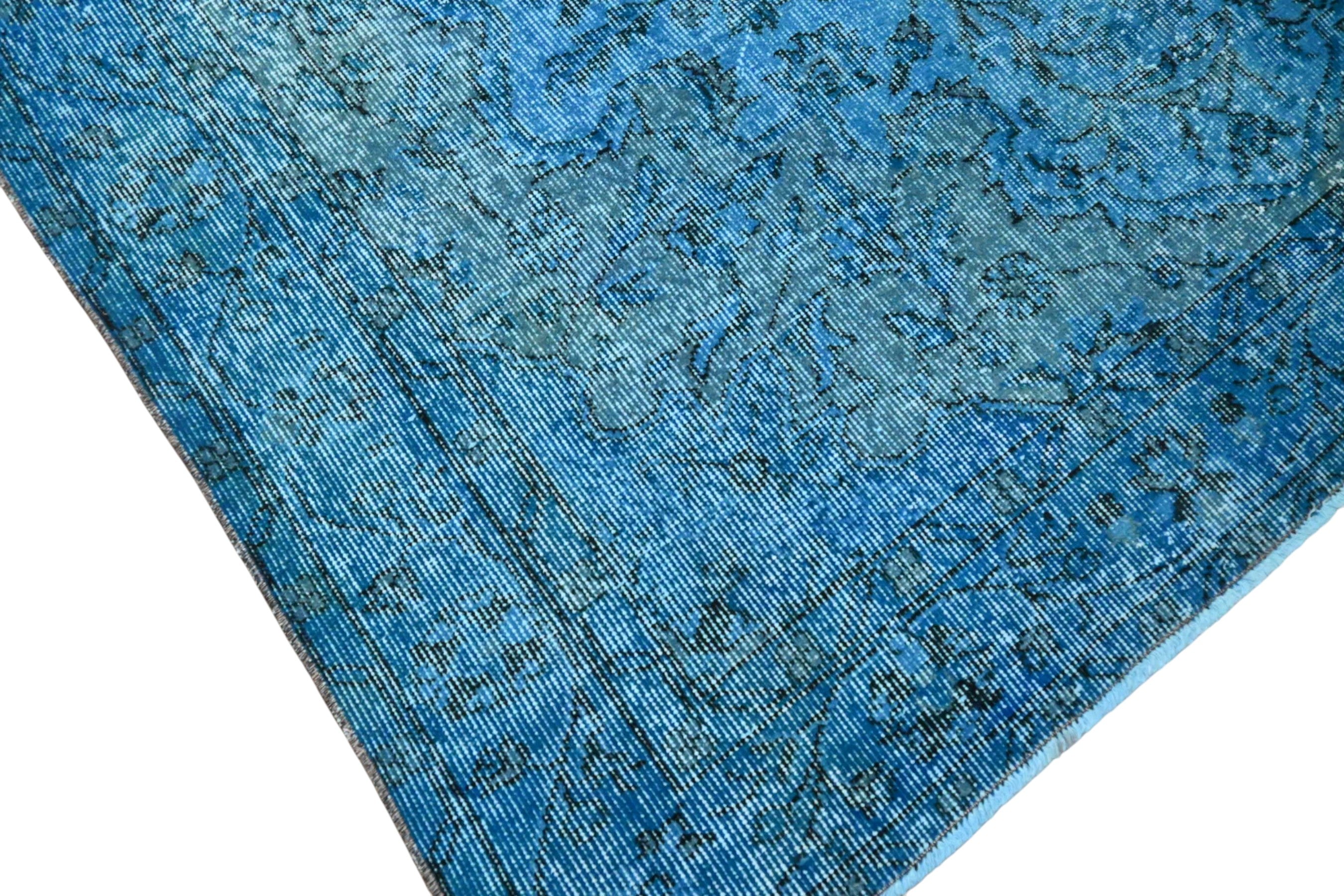 Blauw Vitage vloerkleed - F970