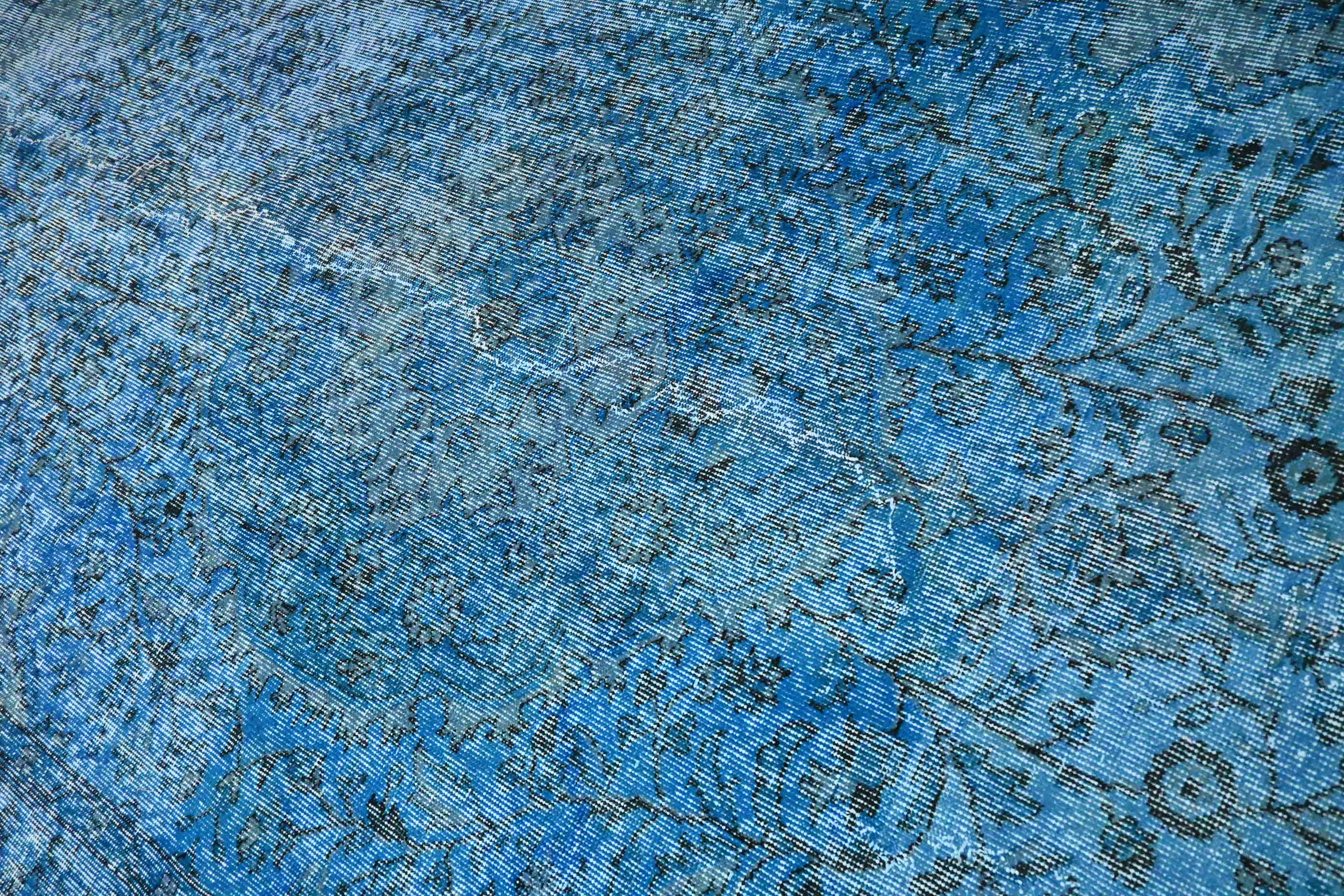 Blauw Vitage vloerkleed - F970