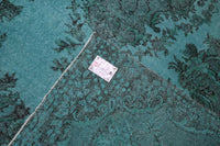 Turquoise vintage vloerkleed - F973