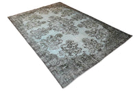 Licht Blauw vintage kleed - F976