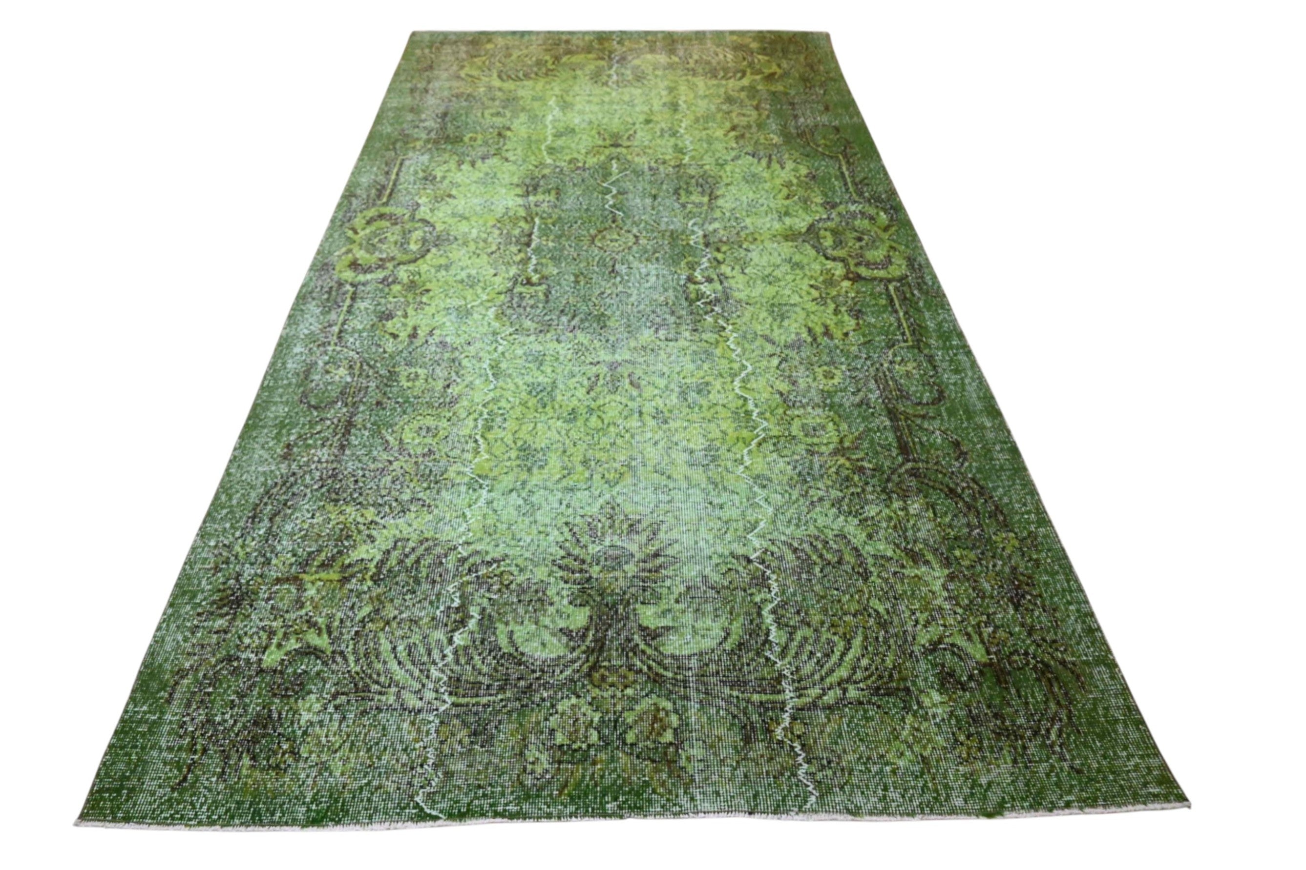 Groen vintage vloerkleed - F978