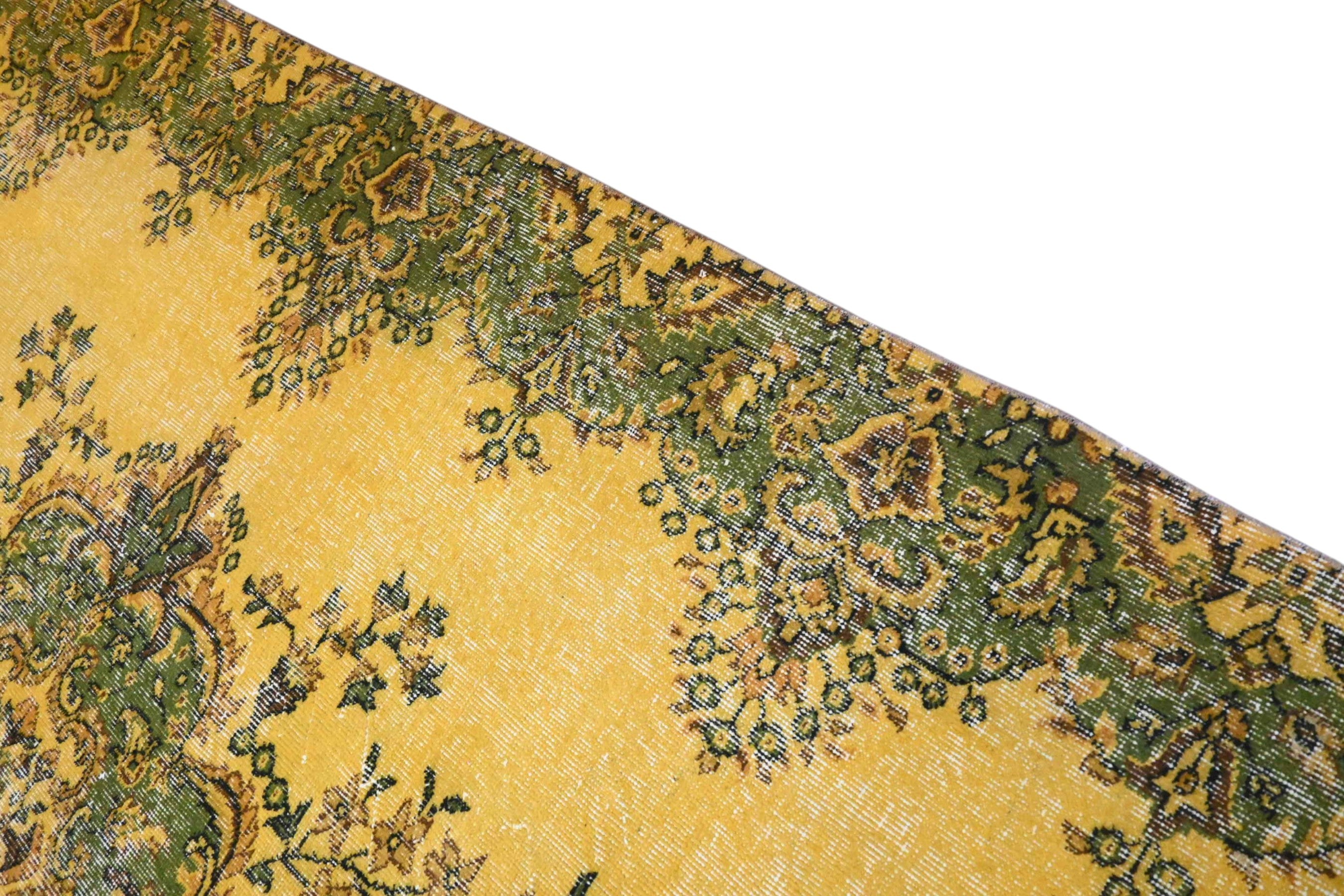 Geel vintage vloerkleed - F981