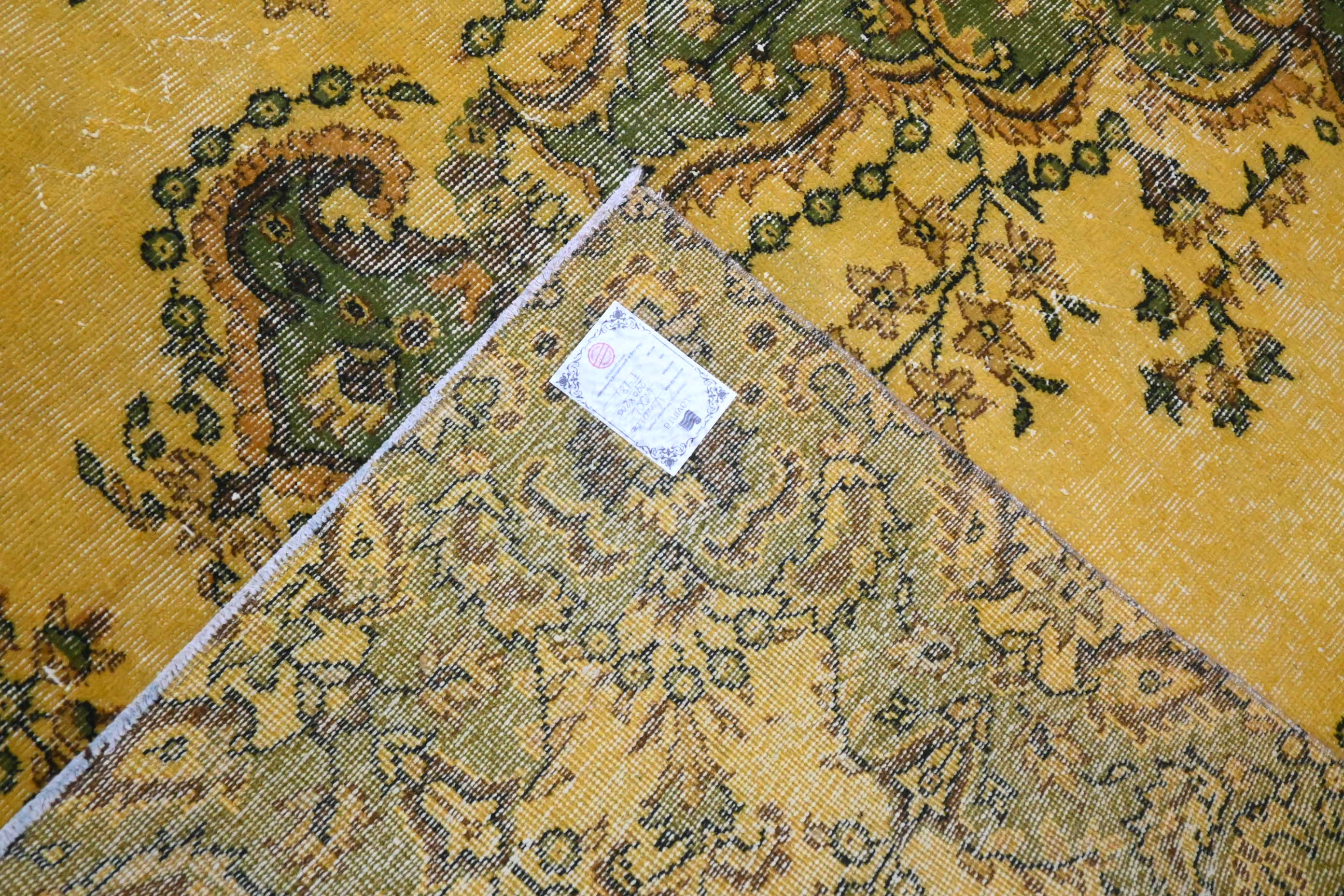 Geel vintage vloerkleed - F981