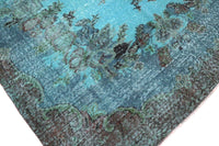 Turquoise vintage vloerkleed - F982
