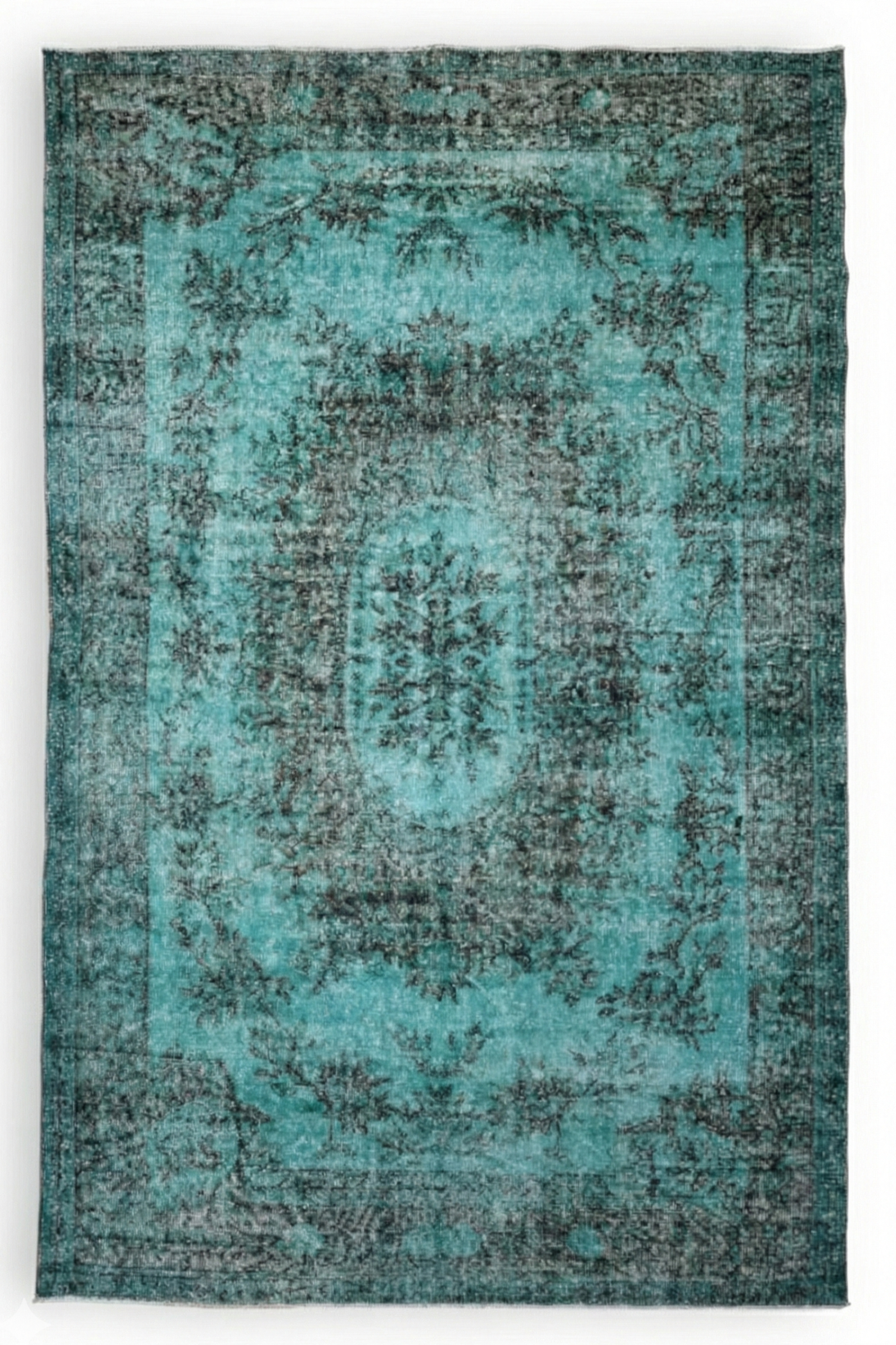 Turquoise vintage vloerkleed - G183