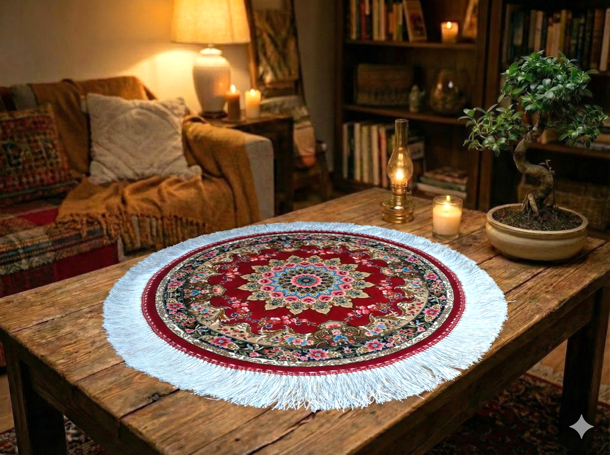 Luxe zijde decoratie kleed - G236