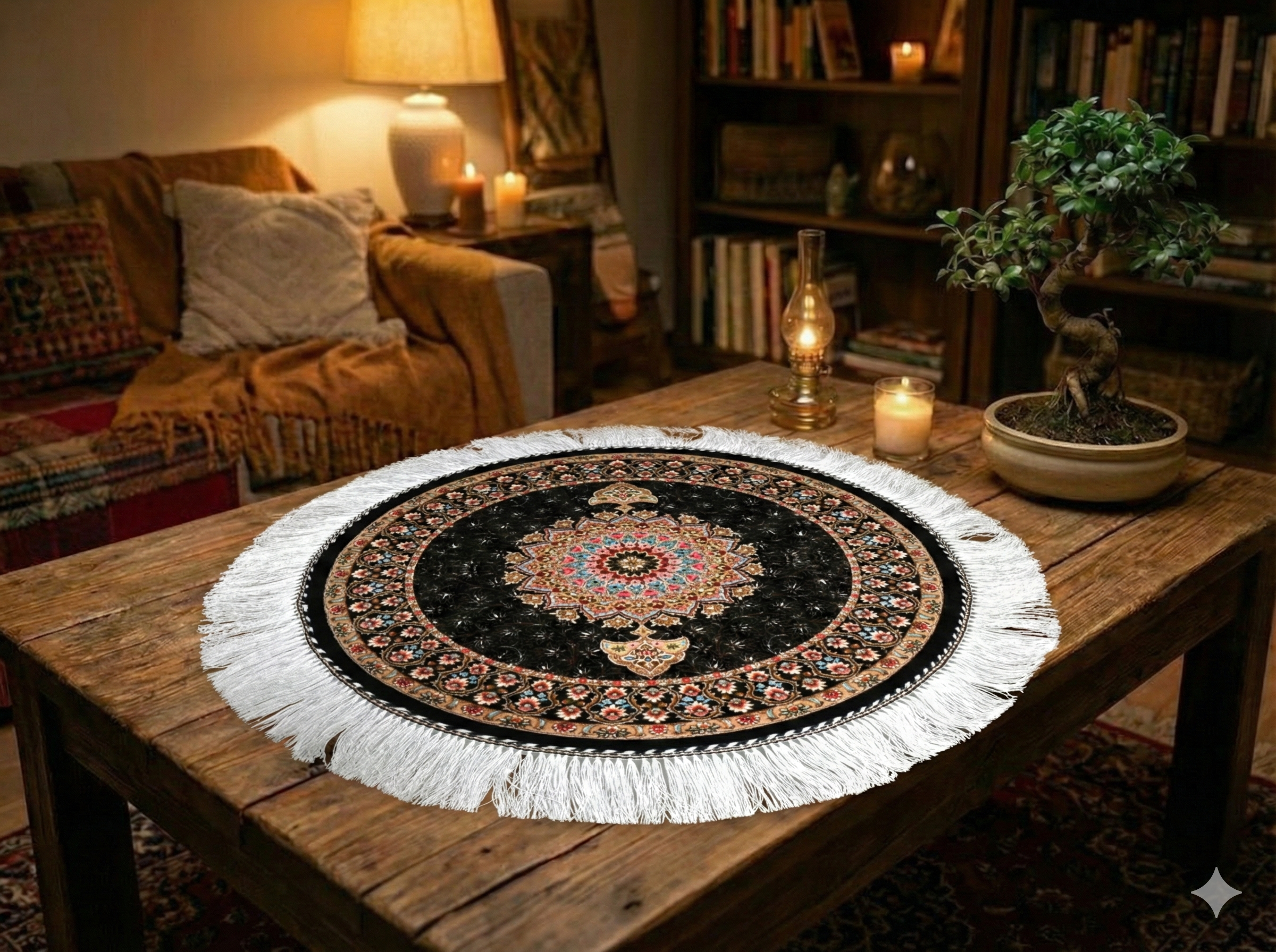 Luxe zijde decoratie kleed - G237