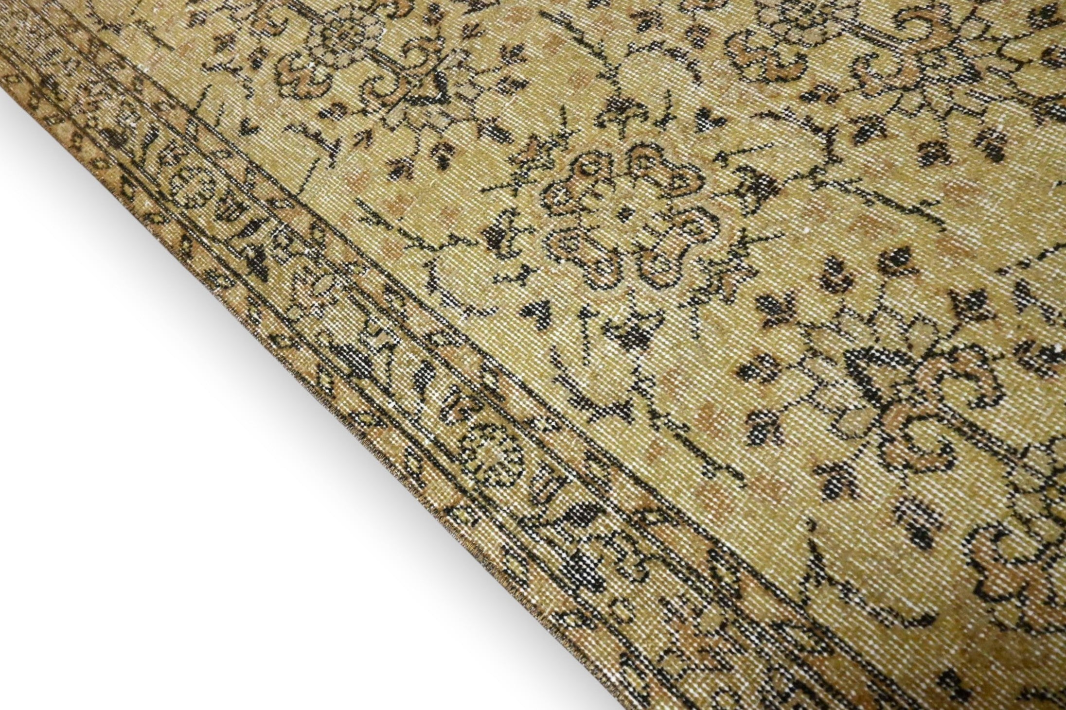 Geel vintage vloerkleed - G266