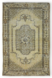 Geel vintage vloerkleed - G267