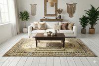 Geel vintage vloerkleed - G267